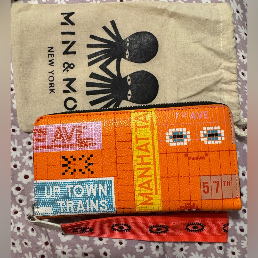 Min & Mon Francis Colorful Graphic Wallet with Wrist Strap